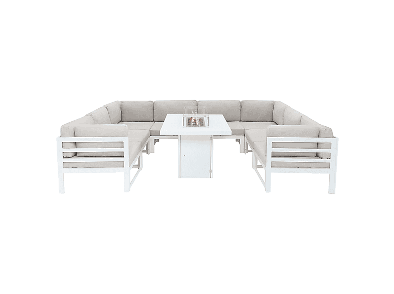 Conjunto de jardín MONSTER — 300 cm x 225 cm x 63 cm y Conjunto de muebles de jardín (mod. Con Mesa con Fogata)