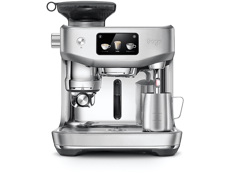 SAGE Cafetera express en color Acero inoxidable cepillado — 15 bar y 1600 W
