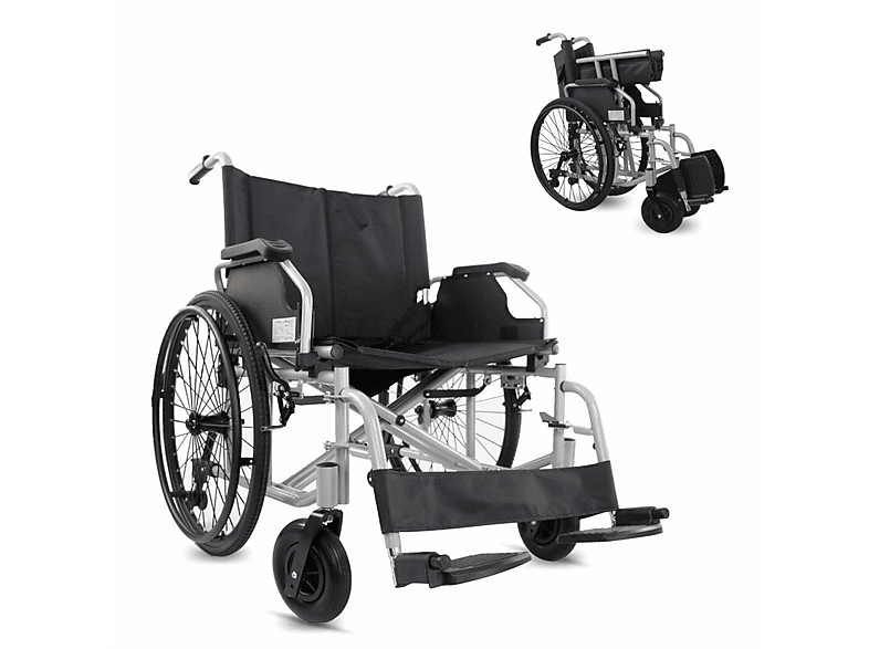 MOBICLINIC Silla de ruedas 35 cm (mod. Bariatrica) en color Negro