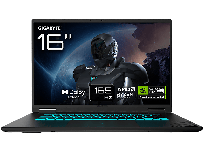 Portátil gaming GIGABYTE en color Negro (mod. A16 3VHK3ES864SD)