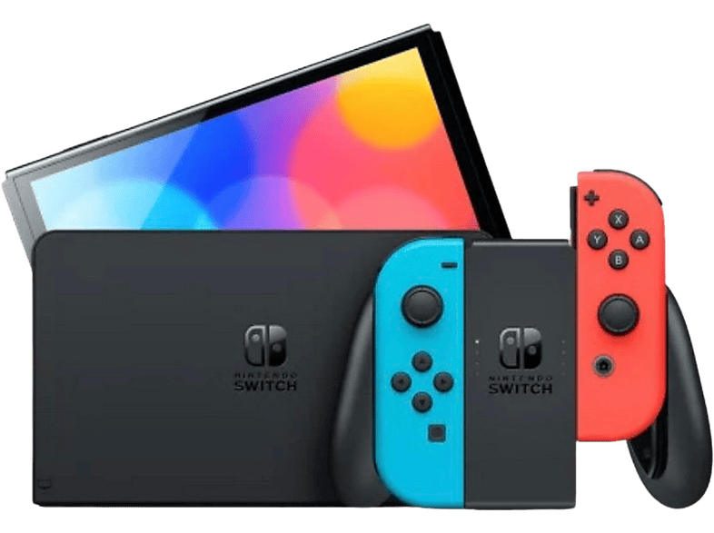 NINTENDO Consola en color Azul y Rojo Neón — 7" y Joy-Con