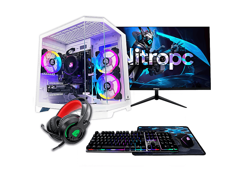 NITROPC Pack PC gaming — AMD Ryzen 5 5500 (6 núcleos y 12 hilos | 3,60 GHz hasta 4,20 GHz) — foto 1