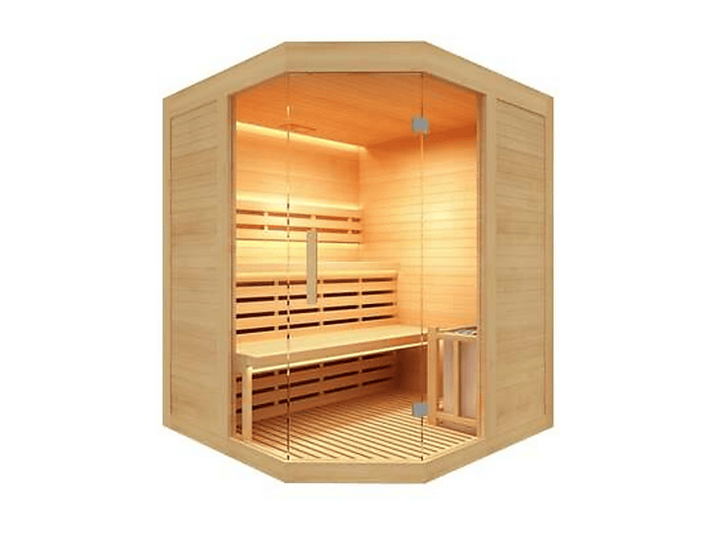 POOLSTAR Sauna de interior en color Marrón (mod. Sense 3 Plazas De)