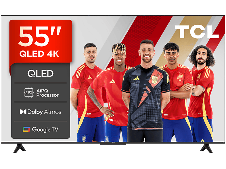 TV QLED 55" TCL en color Negro, UHD 4K