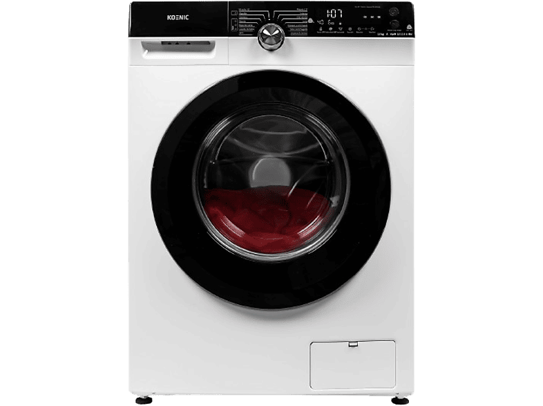 Lavadora carga frontal KOENIC en color Blanco de 12 kg