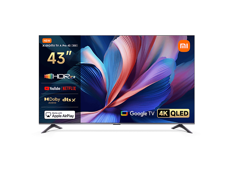 XIAOMI TV QLED 43" en color Negro (mod. 43 A PRO)