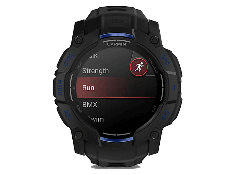 GARMIN Smartwatch en color Negro — Aluminio y Polímero reforzado con fibra de vidrio (GFRP