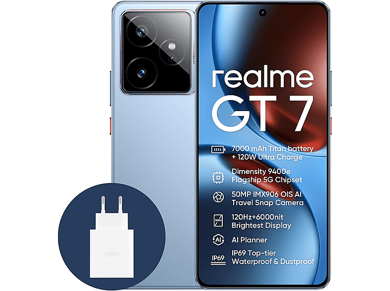 Smartphone REALME con Móvil Android en color Azul — foto 1