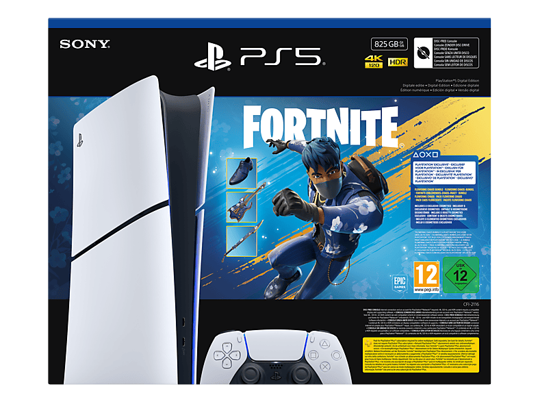 SONY Consola 825 GB SSD (mod. PS5 Slim Digital Edition) en color Blanco