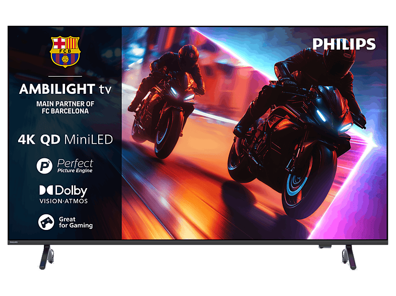 PHILIPS TV Mini LED 75" en color Negro — Mini LED y 189 cm / 75 "