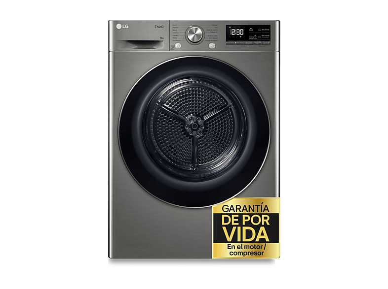 LG Secadora bomba de calor en color Acero Inoxidable