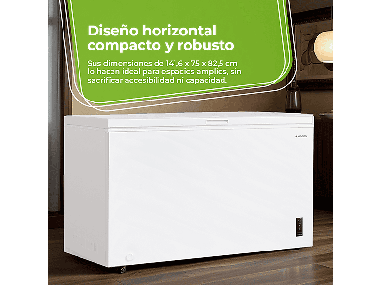 Congelador horizontal ASPES con 418 l en color Blanco — foto 3