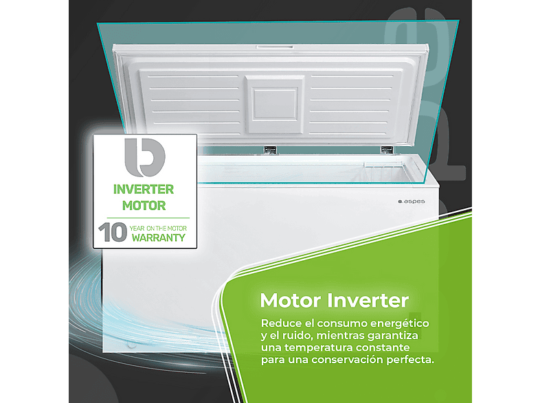 Congelador horizontal ASPES con 418 l en color Blanco — foto 5