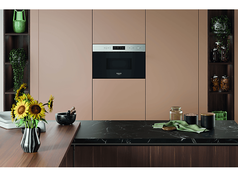 HOTPOINT Microondas integrable 4 potencia (mod. HAM K12C X) en color Negro, Acero inoxidable — foto 5