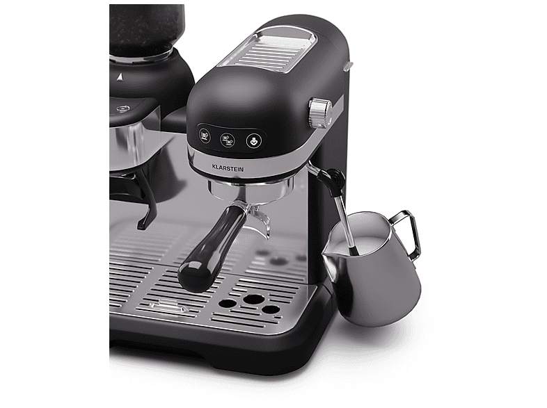 KLARSTEIN Cafetera espresso en color Negro — 1550 W y Depósito de agua interno — foto 6