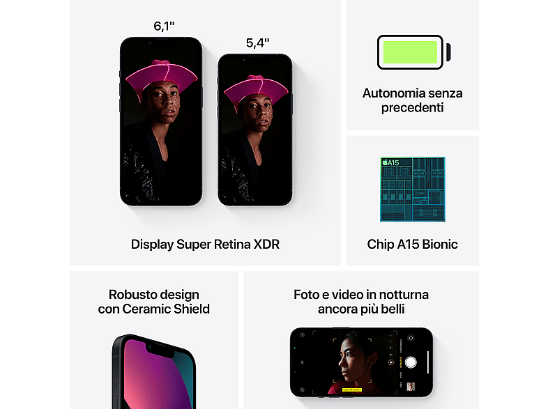 Smartphone APPLE — Móvil iOS y 128 GB (mod. iPhone 13 Midnight) — foto 6