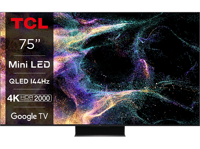 TV Mini LED 75" TCL — UHD 4K y Quad Core