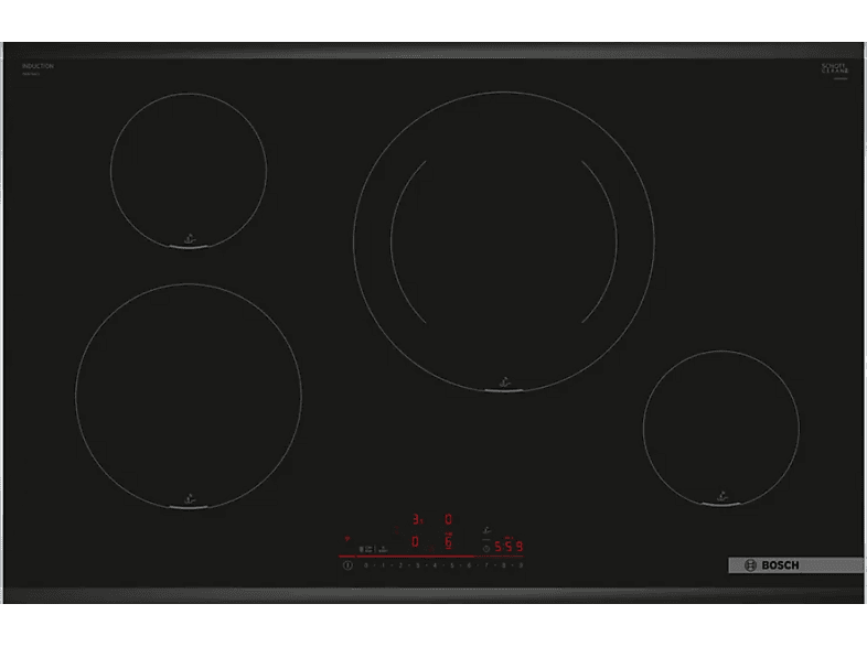 BOSCH Placa inducción en color Negro — 4 zonas y 28 cm