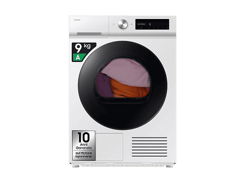 SAMSUNG Secadora bomba de calor en color White — Eléctrico y 9 kg