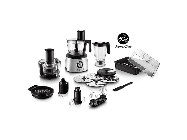 Robot de cocina PHILIPS con 1300 W en color Acero inoxidable